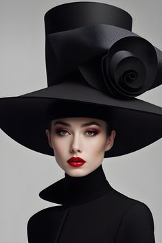 $309.44 · Digital Arts, AI generated image  by Sid (France). Buy the original (75x50 cm) $309.44, including shipping (France) via #Artmajeur.  #Digital Arts #AIGeneratedImage #PopArt #Fashion #Femme #Mode #Chapeau Unusual Hats, Classy Hats, Couture Hats, Crazy Hats, Elegant Hats, Fancy Hats, Love Hat, Church Hats, Fashion Portrait