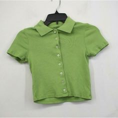 Bi-State Sales Shop Our Store John Galt Kids Green Collared Comfort Fit Button-Up Short Sleeve Cotton Shirt Os Measurements In Inches: Sizelengthchest Widthos1913 All Measurements Are Approximate. We Are Human And Sometimes A Measurement May Be Off By A Very Small Amount. The Measurements Are Of The Item Listed. See Photos For Details About Condition, And Any Flaws The Item May Have. The Item Photographed Is The Item You Will Receive. Payment Policy Please Make All Payments Immediately. Payments Jurassic Park T Shirt, Seventies Fashion, Velour Tops, Color Block Top, John Galt, Love T Shirt, Short Sleeve Button Up, Crop Shirt, Sleeve Cotton