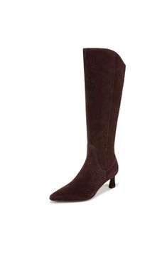 PRICES MAY VARY. Ultra-comfortable tall dress boots for women with stitched details Leather or suede upper with sustainable lining and snip toe Women's kitten heel dressy boots with side zip closure + hidden gore for extra flexibility Contour+ Comfort technology for a premium fit and all-day comfort experience Non-slip outsole with 2 1/8 inch flared heel for comfortable all day wear Dressy Boots, Kitten Heel Boots, Mahogany Brown, Tall Dresses, Black Suede Boots, Tall Boots, Brown Suede, Dress With Boots, Kitten Heels