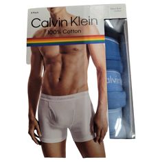 100% Cotton 4 Pack With Various Blue Colors Size Xl Calvin Klein Cotton Boxer Briefs Multi-pack, Calvin Klein Cotton Multipack Boxer Briefs, Fitted White Calvin Klein Boxer Briefs, Fitted Calvin Klein White Boxer Briefs, Calvin Klein Fitted White Boxer Briefs, Casual White Calvin Klein Boxer Briefs, Calvin Klein White Cotton Boxer Briefs, Calvin Klein Cotton Boxer Briefs For Sports, Klein Blue