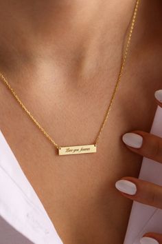 Nameplate Clavicle Chain Necklace As Gift, Clavicle Chain Nameplate Necklace As Gift, Gift Charm Necklace With Nameplate, Meaningful Rectangular Necklaces For Gifts, Meaningful Rectangular Necklace For Gift, Meaningful Gift Necklace, Nameplate Necklace For Gift With Clavicle Chain, Gift Clavicle Chain Nameplate Necklace, Meaningful Jewelry With Adjustable Chain As A Gift