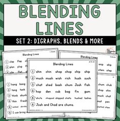 blending lines worksheet for beginning and ending sounds