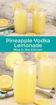 pineapple vodka lemonade is the perfect drink for cold weather and it's made with only 3 ingredients