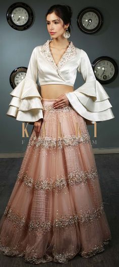 Glamorous Winter Blouse Designs for a trendsetter bridal look Double Layered Lehenga, Choli Style, Stone Embroidery, Net Skirt, Lehenga Blouse Designs, Salwar Kamiz, Indian Gowns Dresses, Sleeves Designs For Dresses