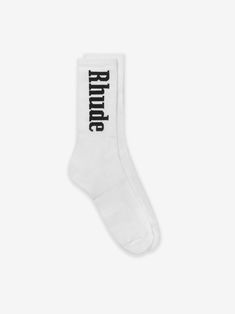 Logo sock – R H U D E Team Jackets, H U, Leisure Activities, Flight Jacket, Sport Socks, Logo Tees, Crew Socks, Varsity Jacket, Ready To Wear