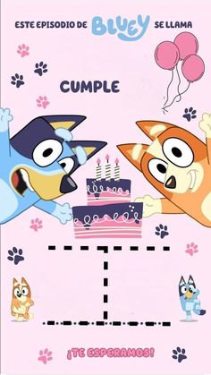 an image of two cartoon cats with a birthday cake