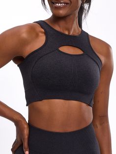 Features: Reversible front-to-back Keyhole Design Removable bust pads Details: Fabric: Polyester/Nylon/Spandex Medium — High Support Level Longline Description: This Form Seamless Sports Bra offers versatility with its reversible design, allowing you to wear it with either side facing front. One side provides more coverage while the other side features an open design. Select the style that best complements your lifestyle and preferences. Gray High Stretch Sports Bra For Training, Gray High Stretch Training Sports Bra, Black Stretch Sports Bra With Seamless Design, Black Stretch Seamless Sports Bra, Stretch Sports Bra With Seamless Construction For Sports Events, Black Seamless Sports Bra For Sports Events, High Stretch Seamless Activewear For Sports, Seamless High Stretch Activewear For Sports, Black Stretch Technical Sports Bra