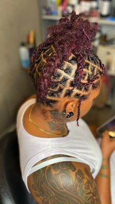 Loc Hairstyles Starter Locs, Dread Hairstyles Updo Locs, Two Stand Starter Locs Styles, Short Loc Barrel Rolls, Updo Retwist Styles, Starter Locs Styles Updo, Dreads 2 Strand Twist, Updo Starter Loc Styles