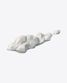 a low polygonic mountain range on a white background