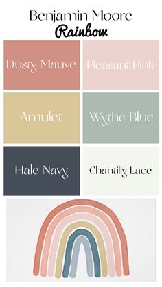 the color scheme for an art project with different colors and font, including pink, blue,