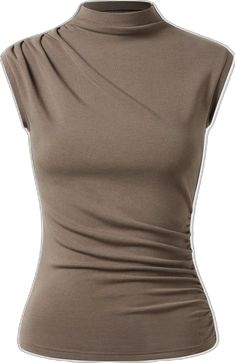 Trendy Asymmetrical Ruched Top, Elegant Ruched Tops For Layering, Modern Fitted Top With Asymmetrical Hem, Versatile Asymmetrical Fitted Tops, Modern Asymmetrical Tops For Layering, Asymmetrical Ruched Fitted Top, Modern Asymmetrical Solid Color Tops, Ruched Fitted Asymmetrical Top, Fitted Asymmetrical Ruched Top