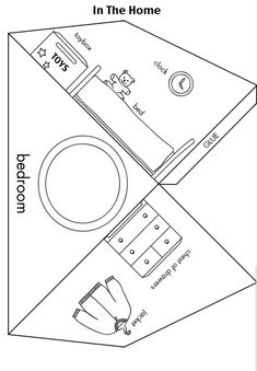 a drawing of a toilet in the home