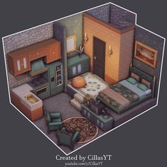 Sims 4 Dorm, Sims 4 Interior Design, Sims 4 Interior Design Ideas, Sims 4 Living Room Ideas, Sims4 Houses, Sims 4 Interior, Sims 4 Loft, Sims Rooms, Attic Room Ideas