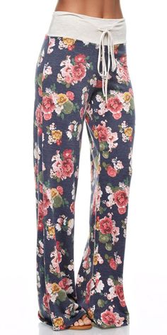 Floral Casual Lounge Pants Floral Lounge, Chilly Morning, Estilo Hippie, Floral Print Pants, Comfy Pants, Clothing Websites, Floral Pants, Drawstring Pants