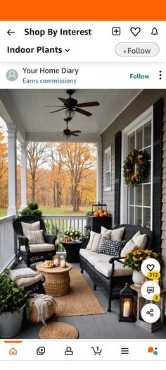 an image of a porch with furniture on it