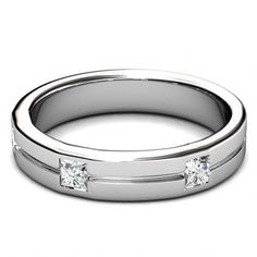 0.75 CT Princess Cut Diamonds - Mens Wedding Band - Primestyle.com Platinum Ring Men, Mens Wedding Bands White Gold, Mens Ring Designs, Mens Diamond Wedding Bands, Wedding Band Designs, Friendship Rings, Gold Rings Fashion, Mens Engagement, Rings Fashion