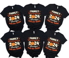 Family Thanksgiving 2024 Shirts, Comfort Colors Thanksgiving Shirt, Thankful For My Tribe Tee, Matching Thanksgiving Shirt, Autumn Shirts ️ Welcome to TeeTailorUS  ️😊 Let's design the Comfort Colors Shirts and Unisex Shirts you always wanted together with TeeTailorUS. You can customize your own shirts and gift them to your loved ones on special occasions such as Halloween, Birthdays and Thanksgiving.  💥 HOW TO PLACE YOUR ORDER 💥 🔸 Choose your t-shirt color 🔸 Choose your size 🔸 Choose your design&text color 🔸 PLEASE make sure all your order's steps ✨✨ PRODUCT DESCRIPTION ✨✨ Comfort Colors t-shirt offers the perfect blend of softness, lightness, and a touch of stretch, making it an ideal choice for anyone seeking comfort with a vintage vibe. Known for its relaxed fit and muted color p Thanksgiving Shirts For Family, Fun Family Thanksgiving Shirts, Cute Group Thanksgiving Shirts, Familt Thanksgiving Shirts, Family Thanksgiving Shirts, Autumn Shirts, Halloween Birthdays, Casual Thanksgiving Graphic Print T-shirt, Thanksgiving Cotton Graphic Print T-shirt