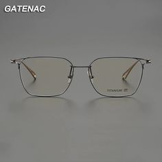 Gatenac Men's Full Rim Big Square Titanium Eyeglasses Gxyj1063 – FuzWeb Square Glasses Men, Big Eyeglasses, Titanium Glasses Frames, Titanium Glasses, Mens Glasses Frames, Eyewear Trends, Spectacles Frames, Fashion Eyeglasses