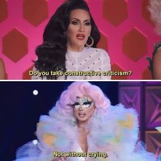 Rpdr Funny, Rupaul Drag Queen, Trixie And Katya, Mary Sue, Constructive Criticism, Morning Humor, Life Memes, Rupauls Drag Race, Music Fashion