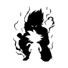 the silhouette of gohan from dragon ball