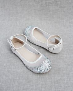 White Rhinestone Mesh Kids Flats Flats With Ankle Strap, Girls Birthday Parties, Girls Collection, Princess Birthday Party, Princess Birthday, Girls Birthday, Flower Girls, Big Kid, Our Girl