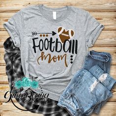 Football Mom Tee Football Mom shirt Fall Football. | Etsy Football Spirit Shirts, Fun Shirts, Fall Football, Football Mom Shirts, Mama T Shirt, Mama Tee, Personalized Football, Mama Shirts, Football Mom