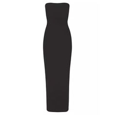 Skims Fits Everybody Strapless Tube Maxi Dress Color: Black Onyx Sz S New With Tags This Buttery-Soft And Stretchy Strapless Maxi Dress Will Become Your Go-To For All Your Plans, Double-Lined With Fits Everybody Fabric For A Flattering, Body-Hugging Fit. Fits True To Size. Give Your Curves A Hug In This Figure-Skimming Body-Con With No Straps For Flirty Appeal From Kim Kardashian's Skims. Kims’ Fits Everybody Collection Molds To The Figure In A Soft-To-Touch Fabric. Crafted With A Double-Lined S Black Bodycon Strapless Dress For Evening, Black Strapless Maxi Dress For Night Out, Sleek Black Fitted Strapless Dress, Black Bandeau Bodycon Evening Dress, Black Fitted Strapless Elastane Dress, Elegant Black Bandeau Bodycon Dress, Fitted Black Strapless Slip Dress, Black Strapless Bandeau Bodycon Dress, Black Strapless Bodycon Maxi Dress