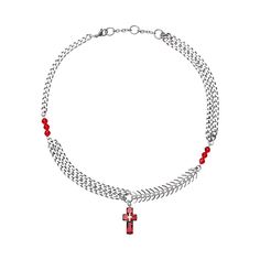 Product information : Material: titanium steel Style: unisex Circumference: 51cm (inclusive) -80cm (inclusive) Color: red flame necklace 45cm+5cm extension chain Size Information: Chain length: 45+5cm, width 5cm. Packing list: Necklace *1 Red Choker Necklace With Lobster Clasp, Red Metal Choker Jewelry, Red Pendant Necklace With Chain, Red Chain Choker Necklace, Red Pendant Chain Necklace With Clavicle Chain, Red Clavicle Chain Pendant Necklace, Red Metal Chain Necklace As Gift, Red Stainless Steel Pendant Jewelry, Red Stainless Steel Necklace With Adjustable Chain