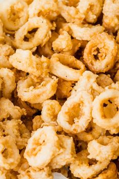 close up view of some fried food in a bowl