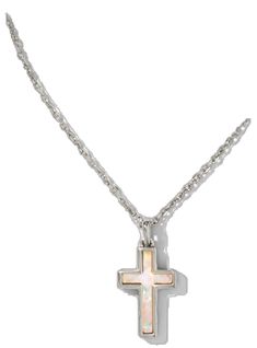 Everyday White Jewelry With Polished Finish, White Polished Necklaces For Everyday, White Symbolic Jewelry With Polished Finish, Symbolic White Jewelry With Polished Finish, Everyday White Necklaces With Polished Finish, White Cross Pendant Necklace With Polished Finish, White Engraved Jewelry For Memorial, Engraved White Jewelry For Memorial, White Sterling Silver Symbolic Necklace