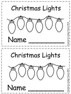 christmas lights name tags for the classroom