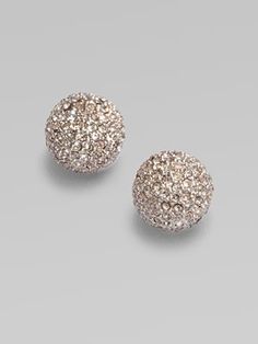 Michael Kors-Sparkling Pavé Button Earrings. These are so absolutely beautiful! Earring Studs, Button Earrings, Pretty Jewellery, Bling Bling, Passion For Fashion, Frosting, My Jewellery, Beautiful Jewelry, Fashion Beauty