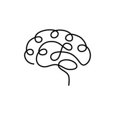 Download this royalty-free vector featuring a minimalist, hand-drawn brain silhouette. Perfect for logo design and other creative projects. Discover millions more vectors, icons, and clipart on Vecteezy! Brain Outline Drawing, Brain Doodle Easy, Cute Brain Drawing, Brain Sketch Simple, Brain Tattoo Ideas, Psychology Icon, Cerebro Dibujo, Psychology Drawing, Mindfulness Logo