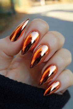 Discover 17 stunning fall chrome nails that'll make you the envy of every pumpkin spice latte line. Get ready to slay this autumn!