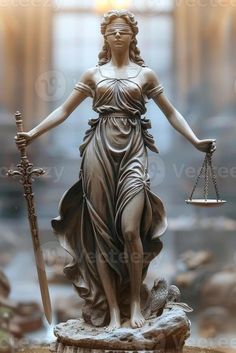 a statue of lady justice holding the scales of justice