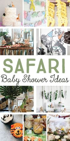 Safari baby shower ideas Zoo Baby Shower, Baby Shower Unique, Animal Baby Shower Theme