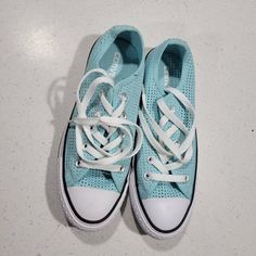 Beautiful Color And Brand New Without Tags! Size 6 Light Blue Converse, Converse X Jw Anderson, Shoes Light Blue, Converse Comme Des Garcons, Neon Shoes, Cute Converse, High Tops Women, Converse Jack Purcell, Blue Converse