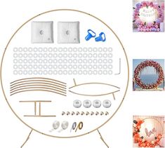 the embroidery kit is ready to be sewn and decorated with bead - in - wire