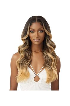 Outre Lace Front Wig - Perfect Hair Line 13X6 - Moniece (DRST4/GINGER SPICE) Perfect Hairline, Bronde Balayage, Soft Blonde, Natural Looking Wigs, Half Wigs, Short Wigs, Wig Accessories, Synthetic Lace Front Wigs