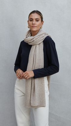 Our Travel wrap is knitted in Inner Mongolia from the softest Cashmere. This seasonless essential is perfect for gifting. Great for wrapping-up with on cold days, ideal for travel, and can be worn in endless ways: as a, scarf, a shawl, a snood, shrug or blanket. It is lightweight enough to drop inside your work bag or in-flight carry-on. Details and Fit: Cold hand wash Colour: Oatmeal 100% Cashmere 80 x 28 inches / 203cm x 71cm Cashmere Travel Wrap, Travel Wrap, Inner Mongolia, Travel In Style, Drawstring Pouch, Work Bag, Mongolia, Cold Day, Travel Style