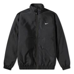 Nike NRG Satin Bomber Jacket DN1266-011 (Men's/Casual/Solid Color) Fall Sportswear Outerwear With Pockets, Nike Fall Sportswear Track Jacket, Classic Sport Coat For Fall Sports, Classic Sport Coat For Fall, Nike Urban Track Jacket For Fall, Nike Fall Sport Coat, Nike Sport Coat For Fall, Nike Streetwear Outerwear With Ribbed Cuffs, Nike Track Jacket With Ribbed Cuffs For Fall