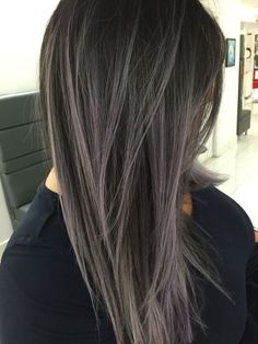 Gray Balayage Hair, Color Balayage Hair, Dark Gray Hair, Charcoal Hair, Gray Highlights, Baylage Hair, Hair Spring, Brown Hair Shades