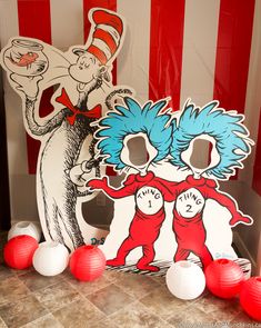 dr seuss and cat in the hat themed birthday party