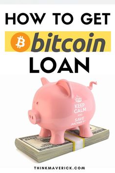 a piggy bank sitting on top of money with the words how to get bitcoin