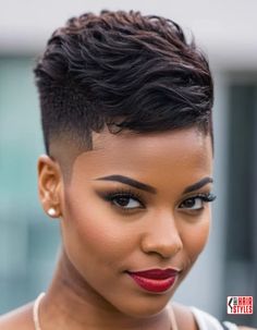 Short Hairstyle Women African American, Natural Hair Haircuts Shape, Heart Shaped Face Hairstyles Black Women, Shirt Hair Chubby Face, Boy Cut For Women Round Faces, Short Mohawk Hairstyles For Black Women, Natural Hair Short Cuts For Black Women, Plus Size Pixie Haircut, Buzz Cut Black Women