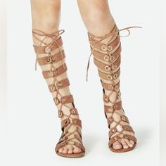 Awesome Lace-Up Gladiator Sandals By Just Fab. Never Worn, New In Box! Size 8 Centaur Shoes, Lace Up Gladiator Sandals, Just Fab Shoes, Lace Up Sandals, Lace Up Flat, Gladiator Sandals, Women's Shoes Sandals, Shoes Sandals, Lace Up