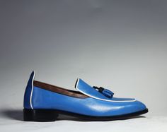 #men #leather #blue #shoes #tussles #tassels #loafers #mocasins #oxfords #handmade #leatherloafers #tussleloafers #tasselmoccasins #handmadeshoes #blueshoes #handstitched #designershoesforless #shoesaddict #fashionshoes #oxfordshoes #mensfashion Handmade Men's Blue Leather Tassel Loafer Shoes, Men Designer Fashion Dress Shoe on Storenvy Blue Loafers, Slipon Shoes, Leather Loafer Shoes, Handmade Leather Shoes, Tassel Loafers, Dress Shoe, Leather Shoes Men, Leather Tassel, Penny Loafers