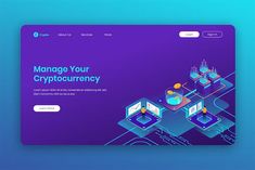 the landing page for manage your cryptourumeny, which is designed to look like an