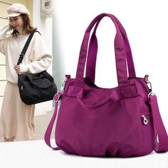 Place Of Origin : GUANG DONG Province Types of bags : Shoulder Handbags Place Of Origin : GUANG DONG Province Occasion : Versatile Exterior : Silt Pocket Interior : Cell Phone Pocket,Interior Zipper Pocket Hardness : SOFT Closure Type : zipper Pattern Type : Solid Gender : WOMEN Style : Casual Number of Handles/Straps : Three Lining Material : Polyester Handbags Type : Shoulder Bags Main Material : nylon Shape : Casual Tote WHAT ABOUT REFUND?   Fast refund,100% Money Back Guarantee. If your prod Simple Handbag, Nylon Crossbody Bag, Mommy Bag, Bag Elegant, Crossbody Bag Women, Casual Tote, Oxford Fabric, Types Of Bag, Nylon Bag