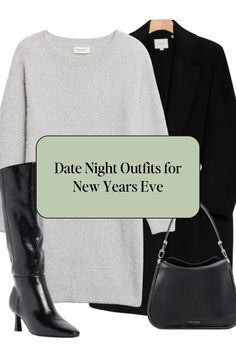 Get ready for a romantic evening with a cozy sweater dress accented by trendy boots and a chic trench coat. Our outfit ideas will help you look effortlessly beautiful while staying warm and stylish this New Year’s Eve.